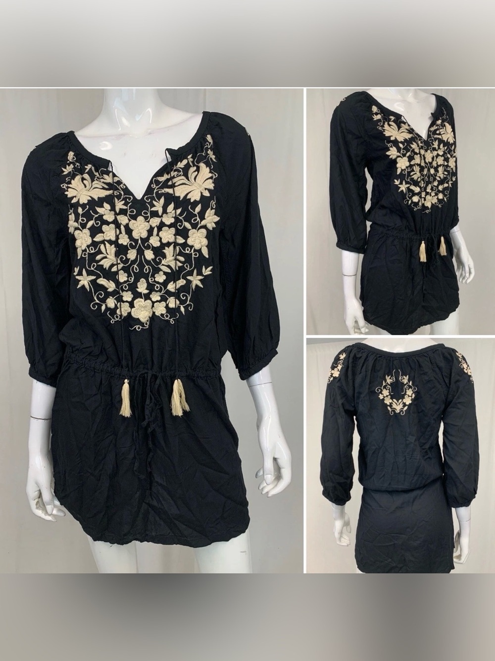 Women's Lucky Brand Embroidered Tunic  Boho Dress